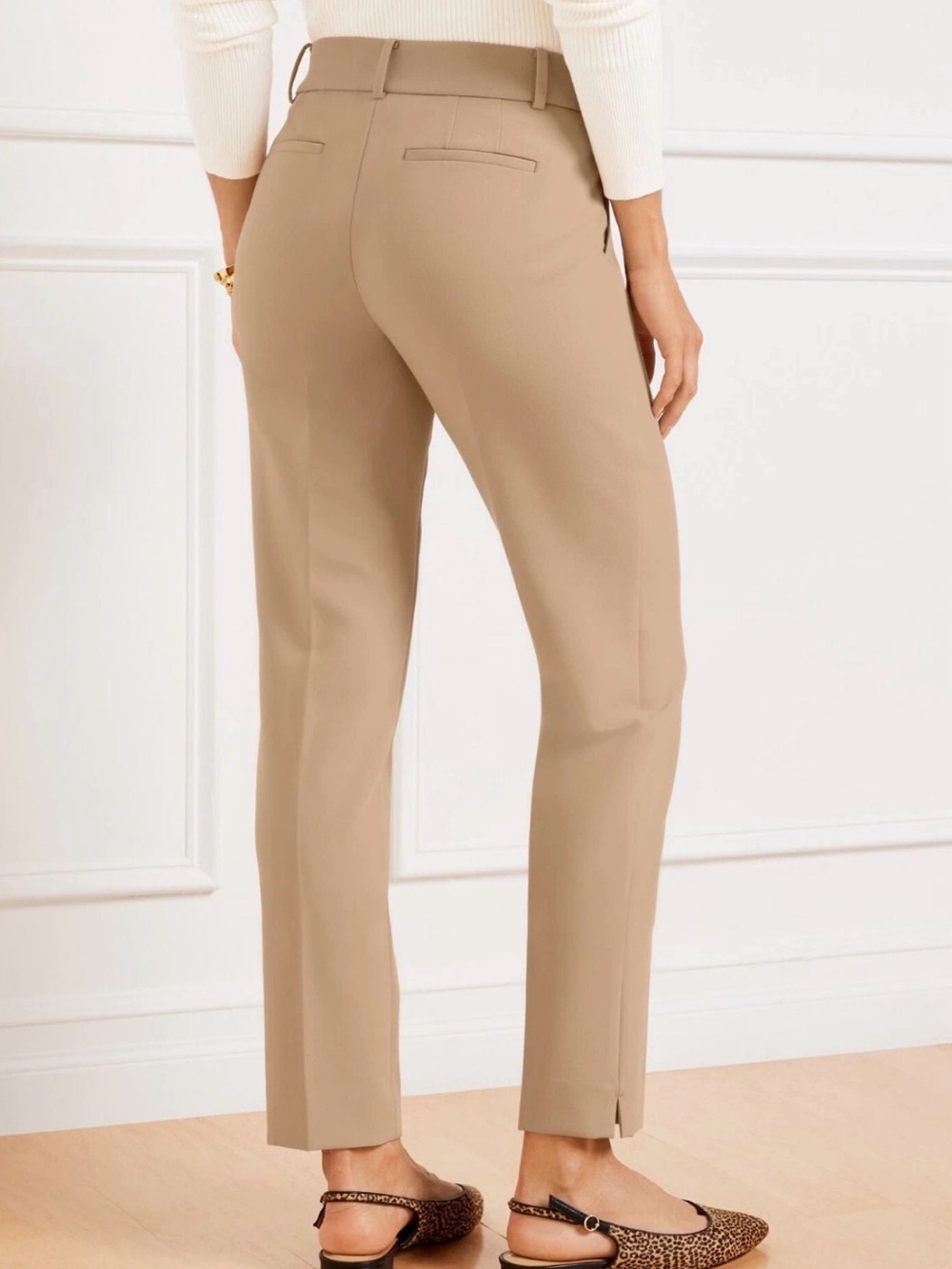 Talbots Women’s Pant Hampshire Ankle Camel Tan Straight Leg Career 20P New $109